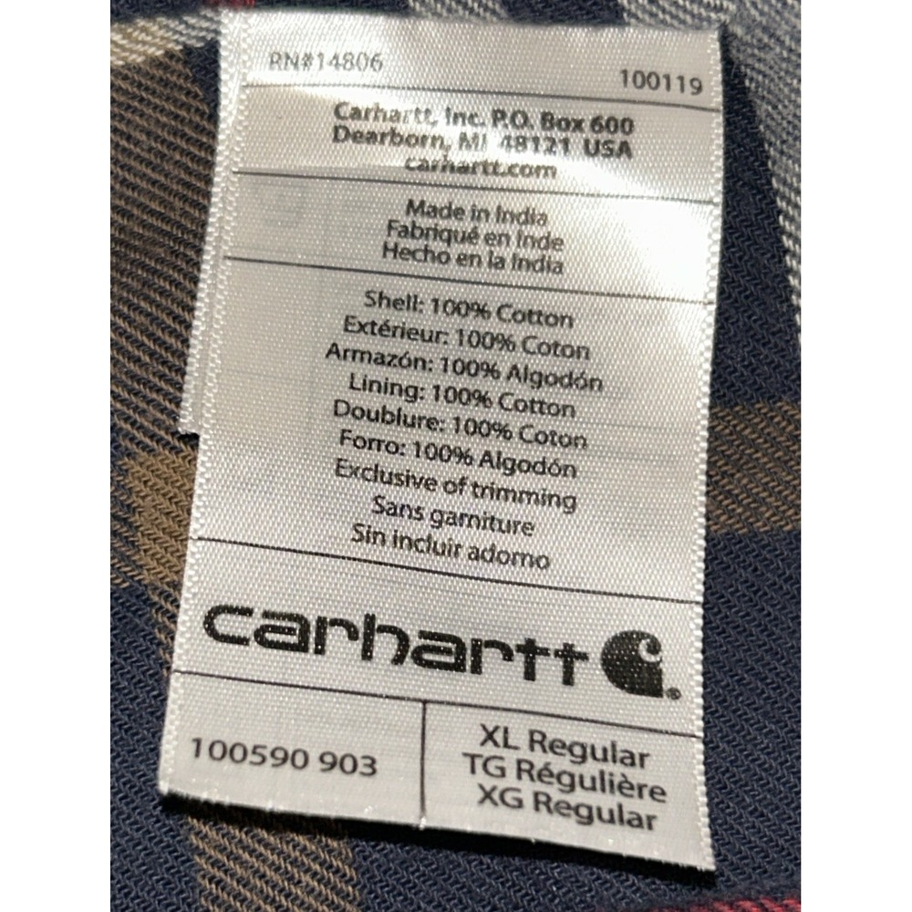 Carhartt Rugged Flex Shirt Jacket Men's XL Tan Canvas Exterior / Flannel Lining - Picture 8 of 10